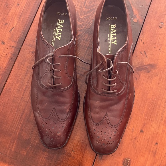 Bally Men's Rich Brown Leather Oxfords